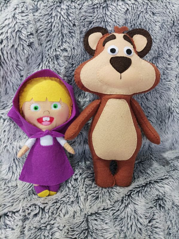 Masha y el oso. Muñeco fieltro.